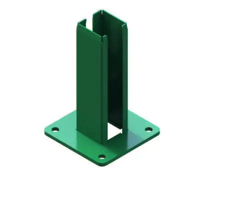 Platine à manchonner RAL 6005 - BAMSE 55x55