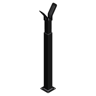 [BAFS/02] Pied fixe avec caoutchouc réglable pour lisses - BAFS/02 